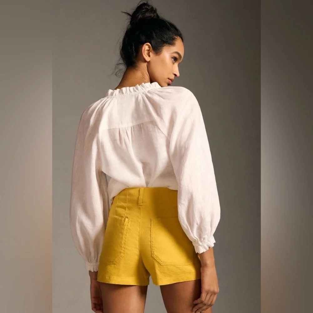 Anthropologie The Colette Linen Blend Shorts by Maeve_4